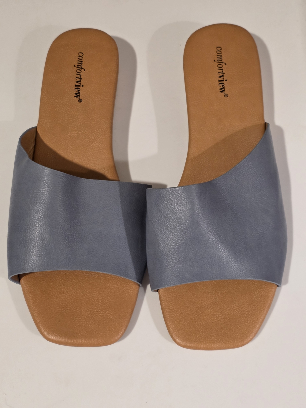 Comfortview Women’s Blue Slide Sandals 10WW